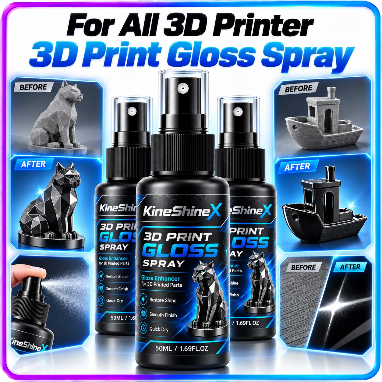 3D Printing Bambu Lab - 3D-print snel drogende glans spray, glansversterker,