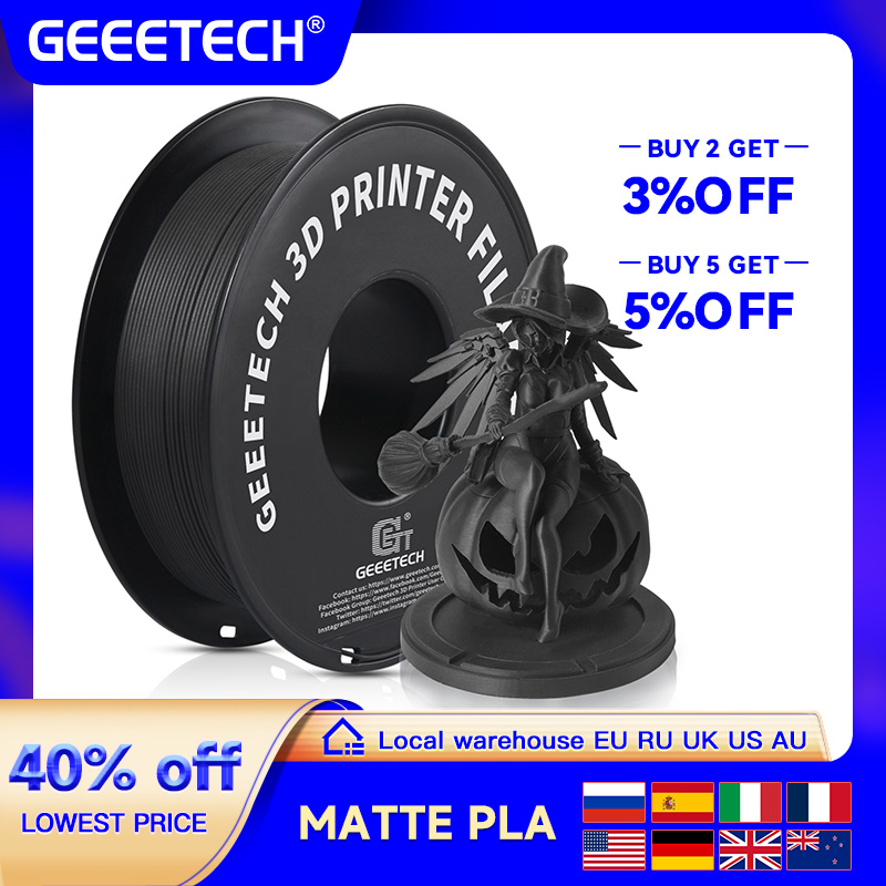 3D Printing Nylon - Geeetech 3D-printerfilament Mat PLA-kunststof 1 kg