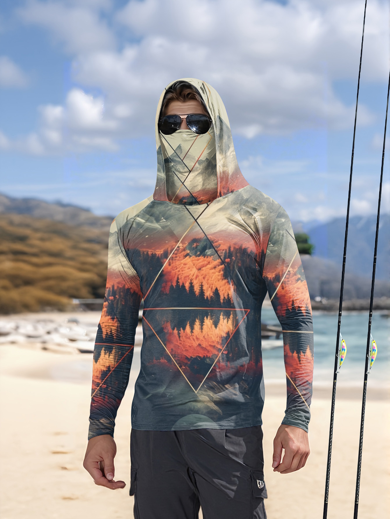 Outdoor heren vissershirt met  - 3D Printing Mask recensie en prijs