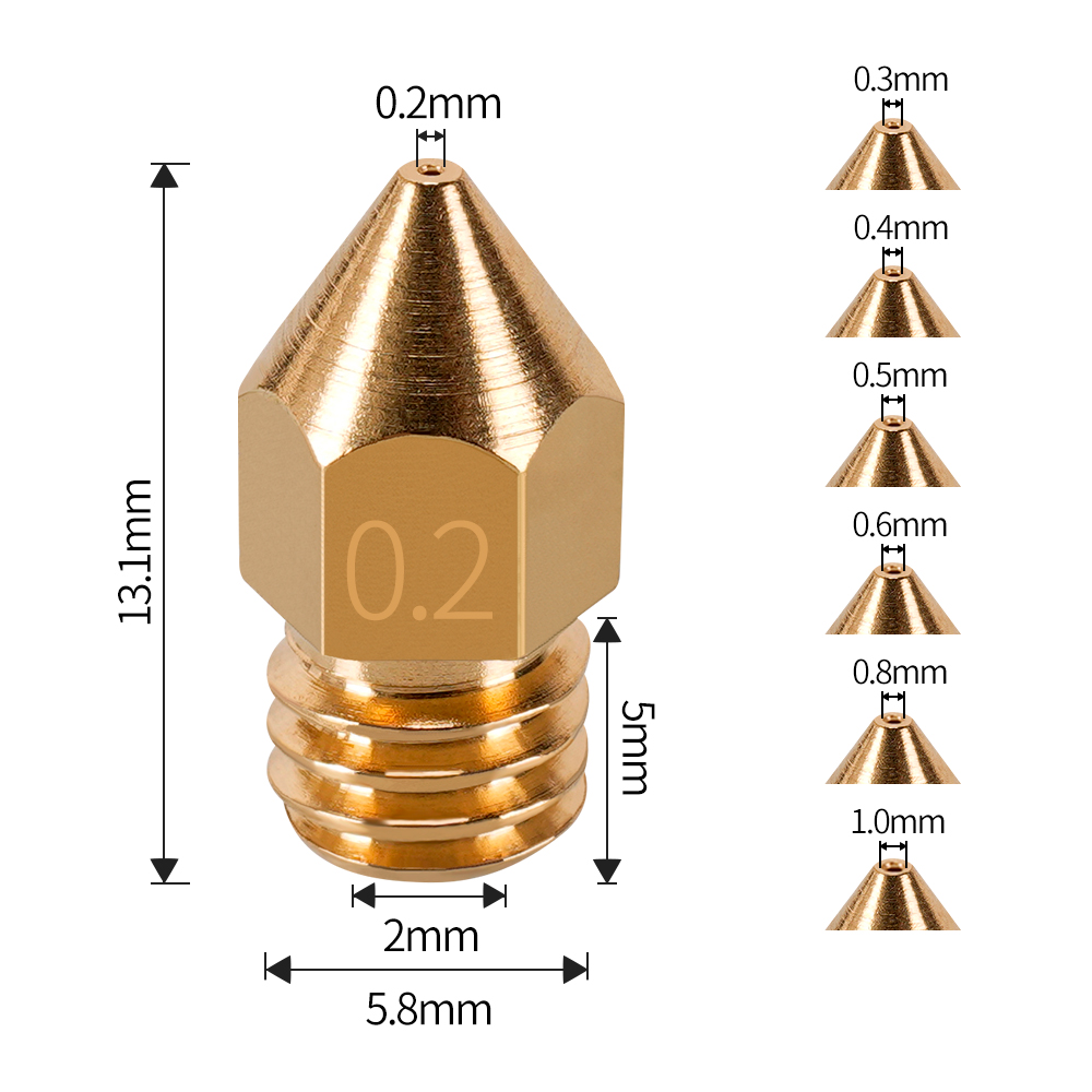 MK7 MK8 Nozzle 0.4mm 0.3mm 0.2 - 3D Printing Industry recensie en prijs