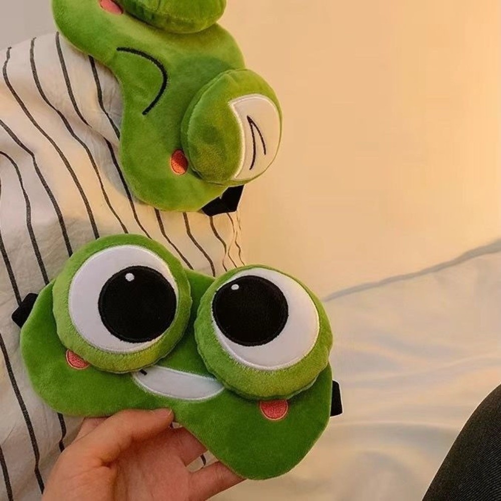 Lief Cartoon Kikker Slaapmaske - 3D Printing Mask recensie en prijs