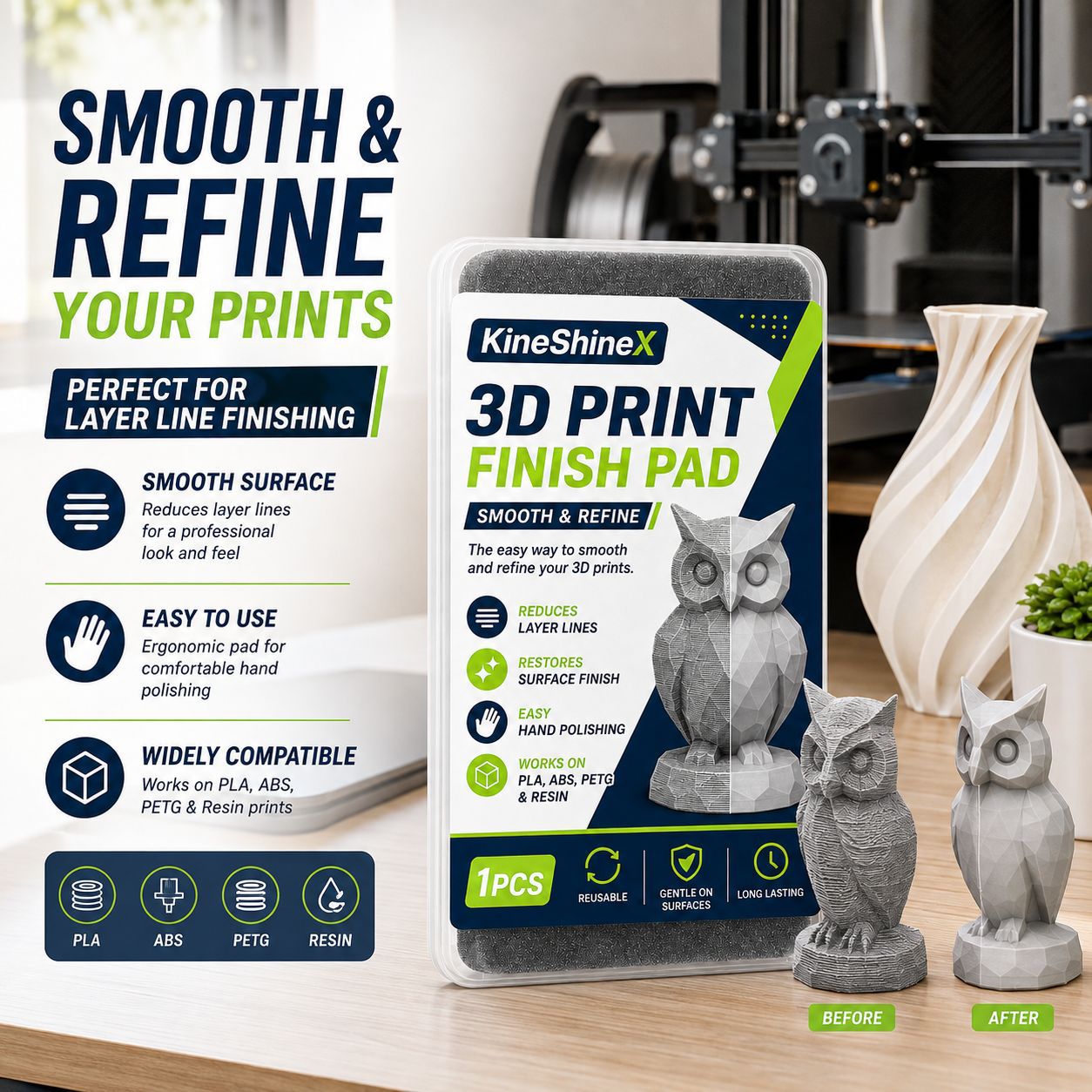 3D-print afwerkingspad, herbru - 3D Printing Bambu Lab recensie en prijs