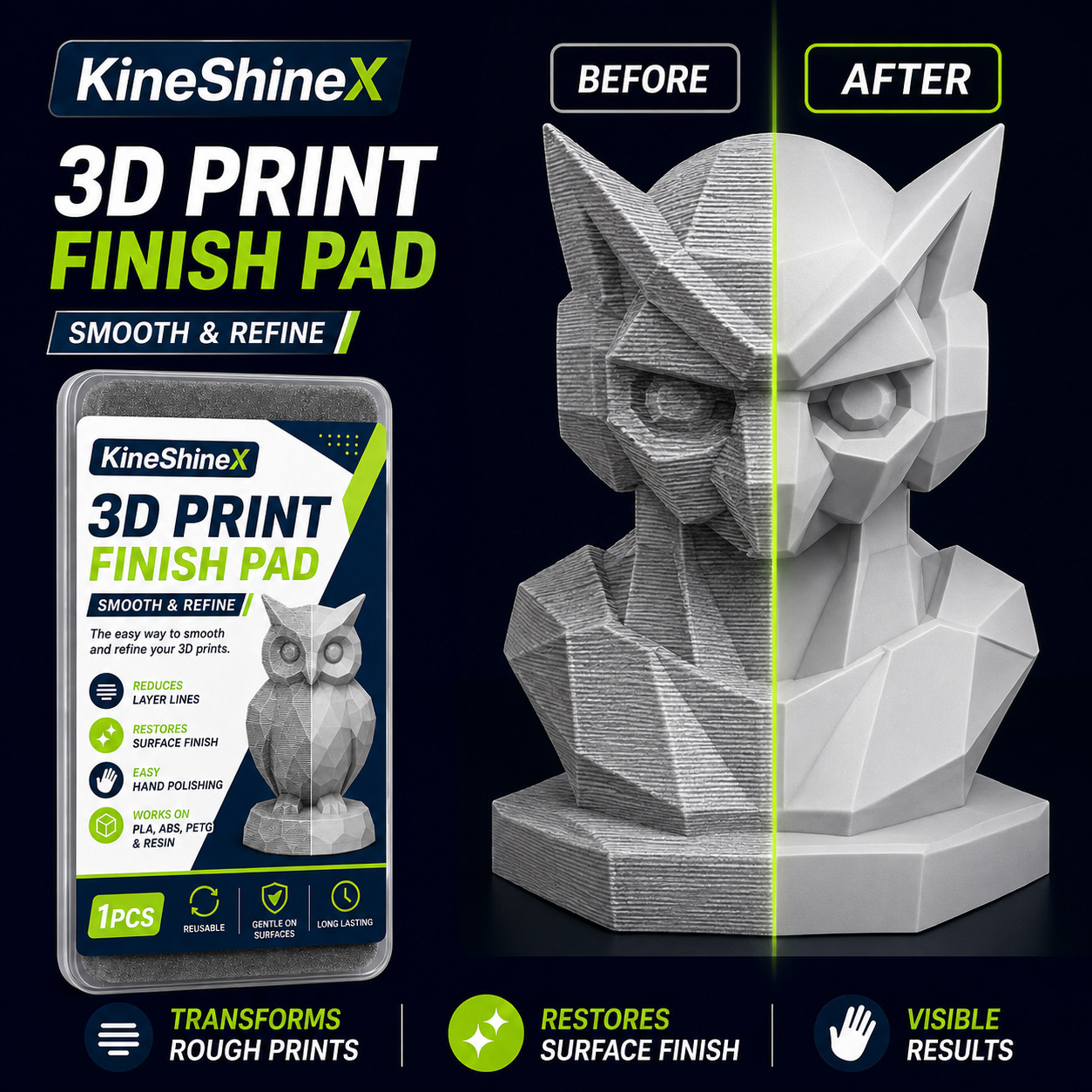 3D-print afwerkingspad, herbru - 3D Printing Bambu Lab recensie en prijs