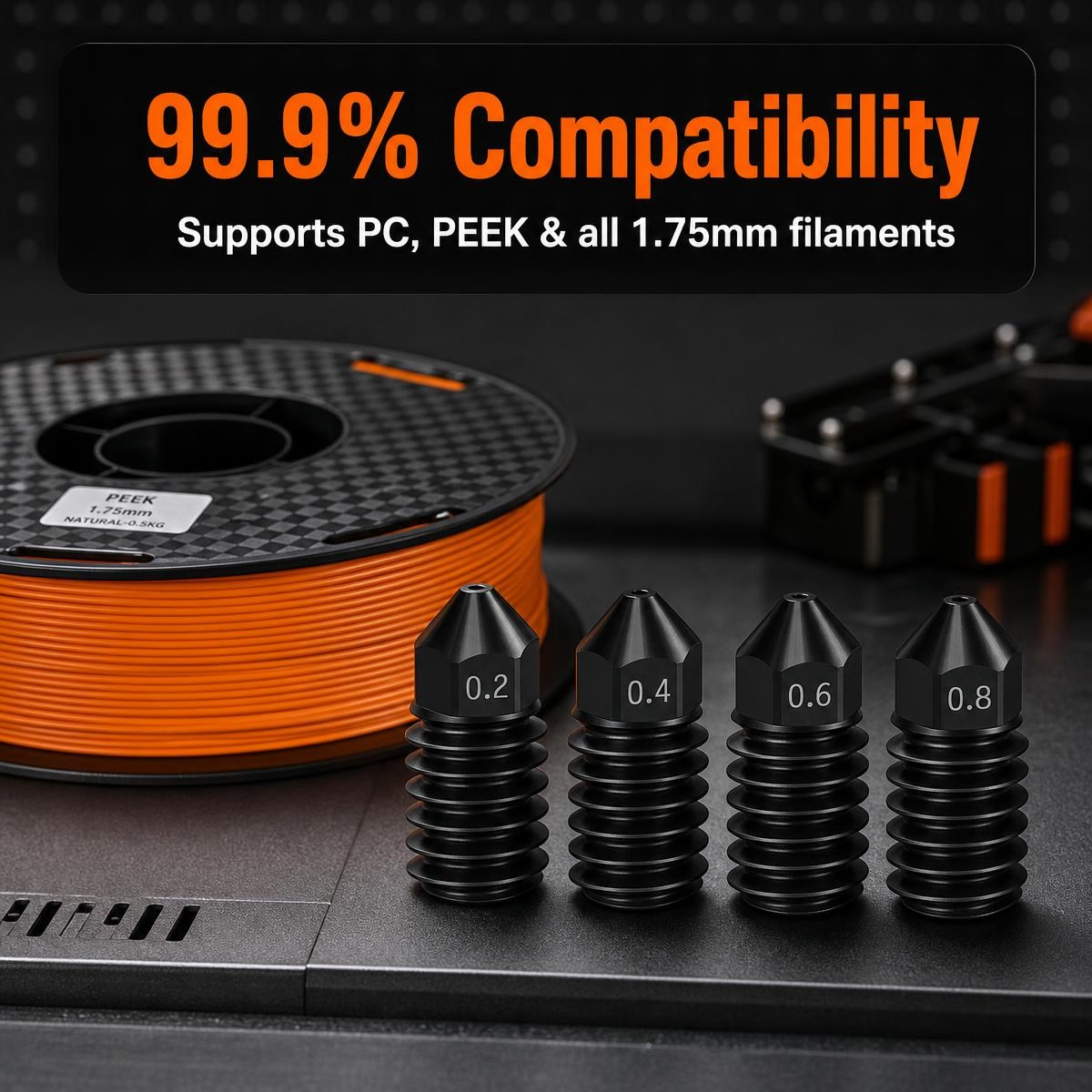 Afneembaar 3D-printmondstuk va - 3D Printing Bambu Lab recensie en prijs